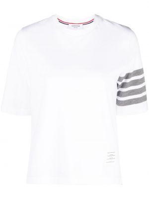 T-shirt con stampa Thom Browne bianco