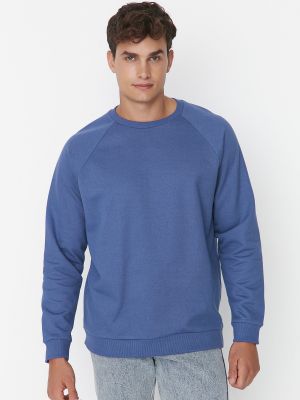 Bluza dresowa oversize Trendyol niebieska