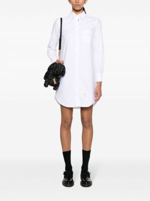 Bavlněné košilové šaty Thom Browne bílé