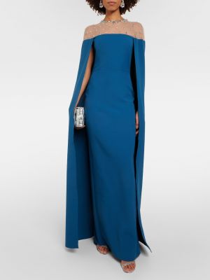 Платье с вышивкой Safiyaa синее