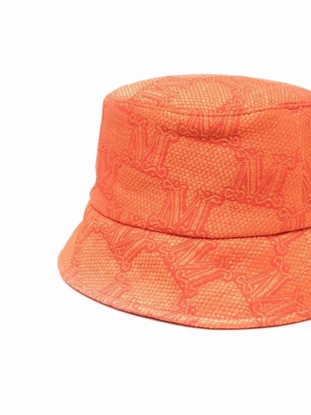 Žakárový klobouk Max Mara oranžový