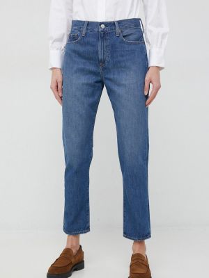 Jeansy z wysoką talią Polo Ralph Lauren niebieskie