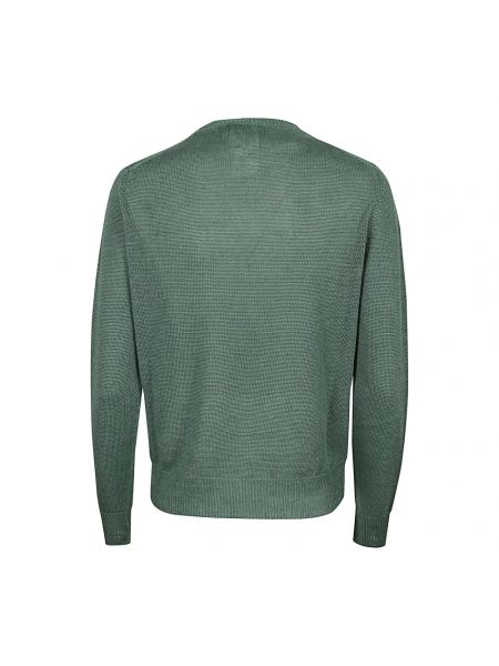 Lniany sweter Max Mara Weekend zielony