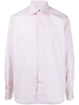 Camisa a rayas Canali rosa