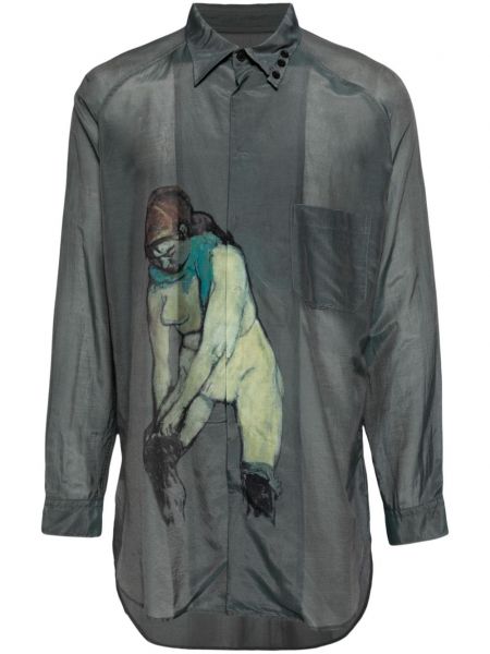 Košeľa Yohji Yamamoto sivá