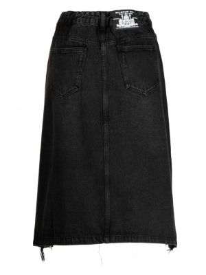 Spódnica jeansowa w kratkę Musium Div. czarna