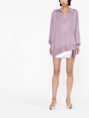 Asymetrický svetr Isabel Marant fialový