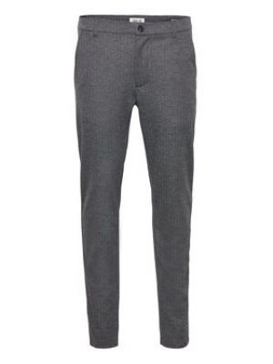 Pantalon chino slim Solid gris