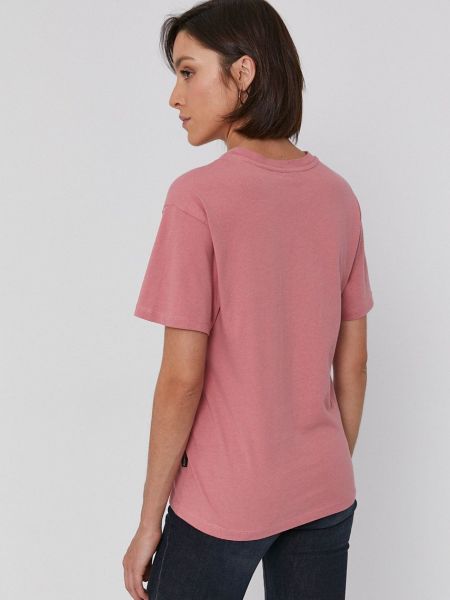 Bavlněné tričko Napapijri růžové