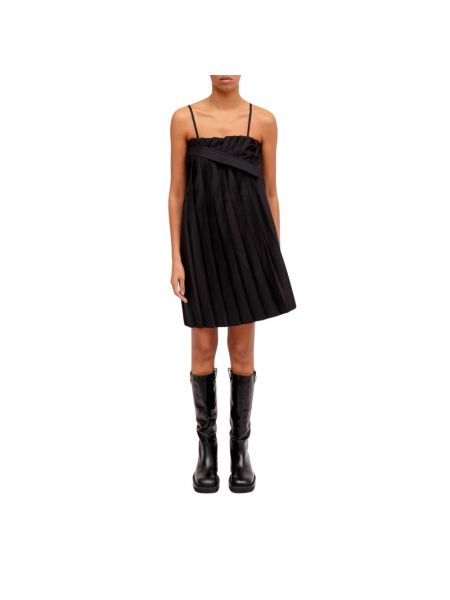 Sukienka mini plisowana Mm6 Maison Margiela czarna