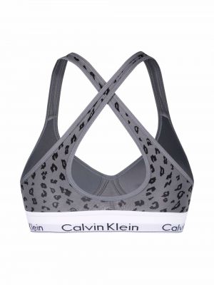 Sujetador con estampado leopardo Calvin Klein gris