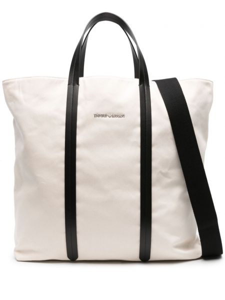 Памучни шопинг чанта Emporio Armani