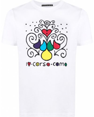 Majica s potiskom 10 Corso Como bela