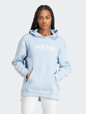 Relaxed fit fliso džemperis Adidas mėlyna