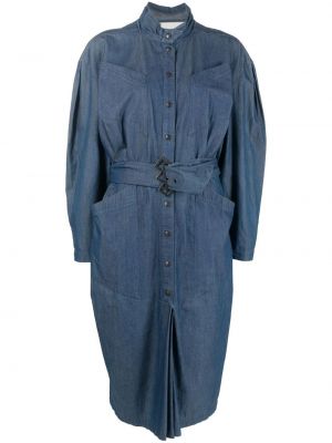 Dlouhé šaty Thierry Mugler Pre-owned - modrá