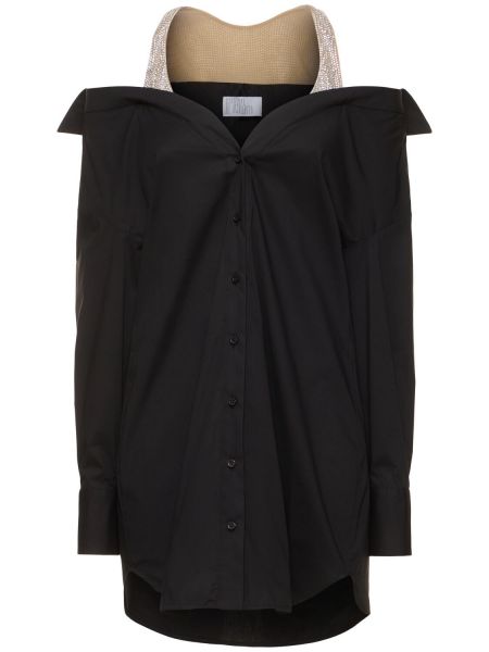 Βαμβακερή μini φόρεμα Giuseppe Di Morabito μαύρο