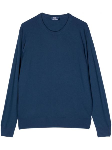 Пуловер Fedeli синьо