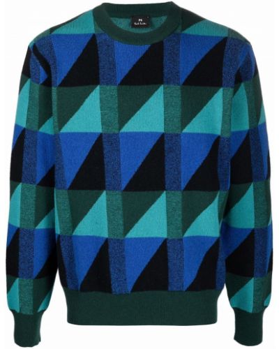 Jersey con estampado de tela jersey con estampado geométrico Ps Paul Smith azul