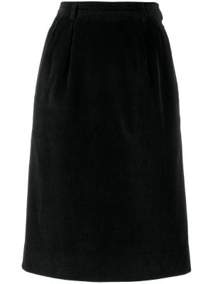 Falda de terciopelo‏‏‎ Yves Saint Laurent Pre-owned negro