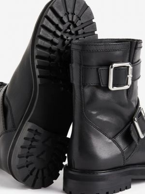 Кожаные ботинки H&m черные