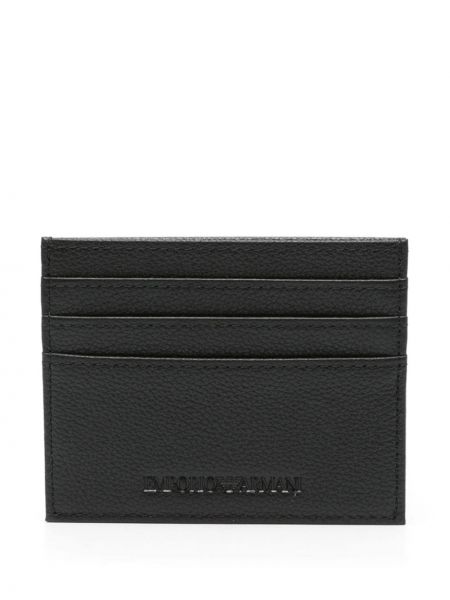 Δερμάτινος πορτοφόλι Emporio Armani μαύρο