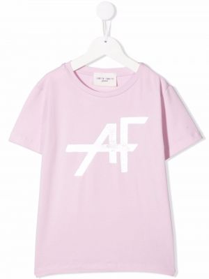 Trykt t-skjorte for jenter Alberta Ferretti Kids rosa