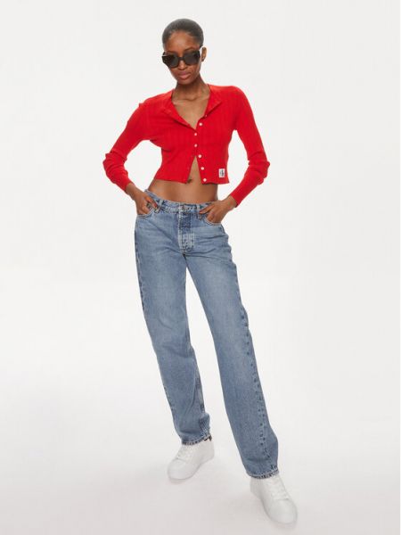Жилетка slim Calvin Klein Jeans червено