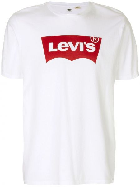 Trykt t-skjorte Levi's hvit