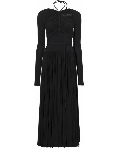 Sukienka z dżerseju plisowana Proenza Schouler czarna