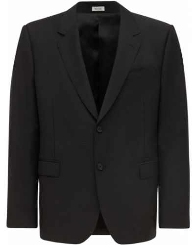 Volnena jakna iz moherja Alexander Mcqueen črna