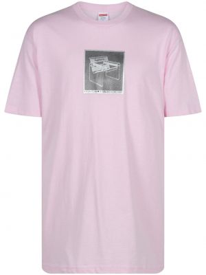 Bavlnené tričko Supreme ružová