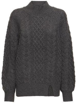 Suéter de lana de punto jaspeado The Garment gris