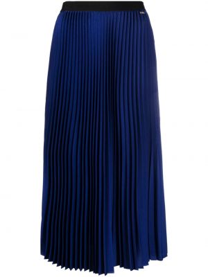 Plisovaná midi sukňa Armani Exchange modrá