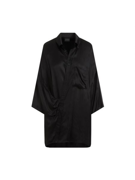 Zawinięta bluzka Balenciaga czarna