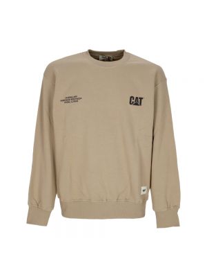 Streetwear sweatshirt mit rundhalsausschnitt Cat beige