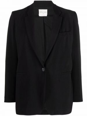 Bomull lang blazer Forte_forte svart