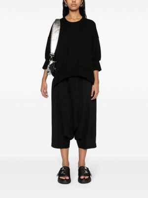 Bluza z okrągłym dekoltem Yohji Yamamoto czarna