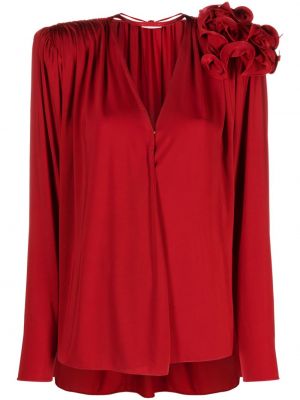 Bluză cu model floral cu aplicații Magda Butrym roșu