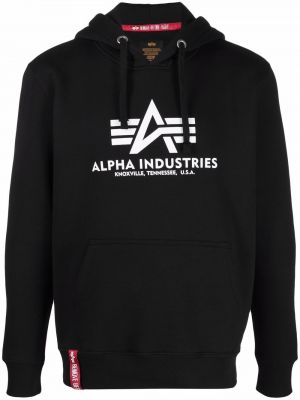 Hoodie Alpha Industries nero