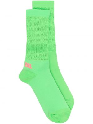 Чорапи с принт Erl зелено