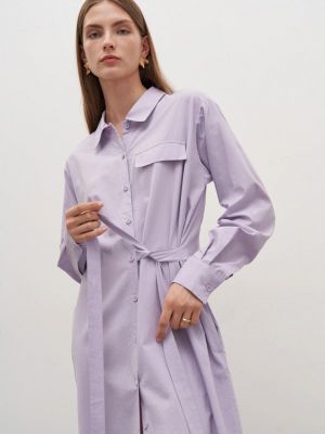 Платье-рубашка Finn Flare фиолетовое