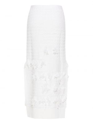 Midi sukně s oděrkami Iceberg bílé