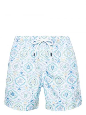 Kratke hlače s cvjetnim printom s printom Fedeli bijela