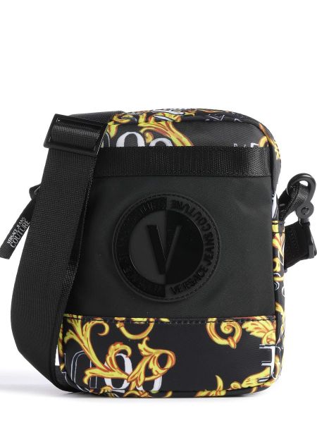 Нейлоновая сумка через плечо Versace Jeans Couture черная