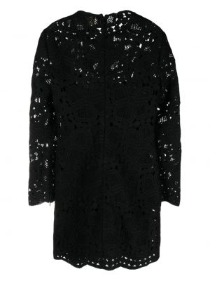 Sukienka koktajlowa w kwiatki Elie Saab czarna