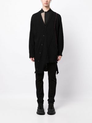 Asymmetrischer woll strickjacke Yohji Yamamoto schwarz