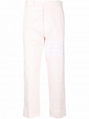 Pantaloni a righe Thom Browne rosa