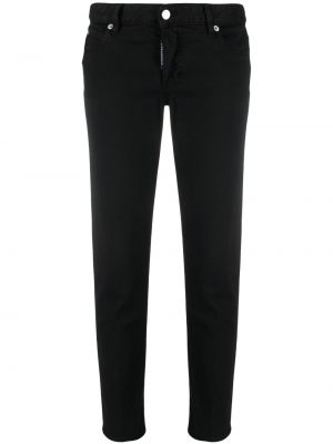 Skinny fit-jeans med låg midja Dsquared2 svart