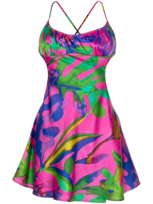 Κοκτέιλ φόρεμα με σχέδιο Retrofete ροζ