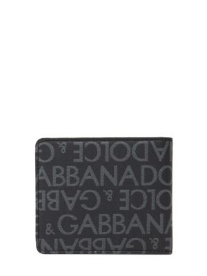 Žakárová peňaženka Dolce & Gabbana čierna
